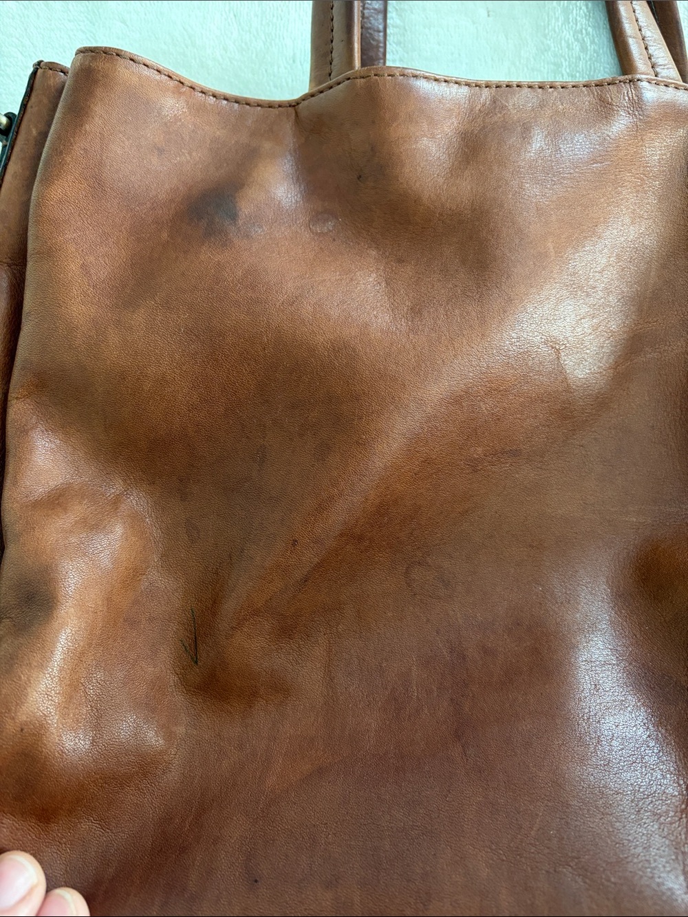 Classic Brown Leather Tote Bag - Picture 10 of 13